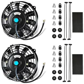 Muhize 717717634632 7 Inch Slim Fan - Upgraded Electric Radiator 12 V Only Puller Elec
