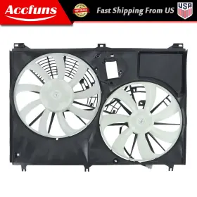 163630p330 Munirater Afu34368f For 14-19 Toyota Highlander Dual Engine Radiator Cooling Fan Assembly