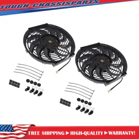 Tsp144630s Munirater New 2x 12 Inch Universal Slim Fan Push Pull Electric Radiator Cooling 12v Mount Kit Tsp144630s Munirater New 2x 12 Inch Universal Slim Fan Push Pull Electric Radiator Cooling 12v Mount Kit