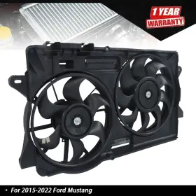 Tur754556i Munirater 621536 Dual Radiator Cooling Fan Assembly For 2015 2016-2022 Ford Mustang 2.3l