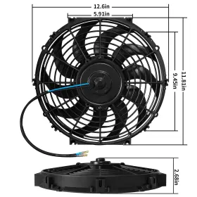 Mupera 312716380590 Electric Radiator Cooling Fan - Universal Pull Push Radi #2