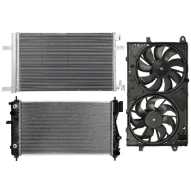 12869554 Newmotor Electric Radiator Condenser Cooling Fan Kit For 2014-2017 Chevrolet Impala