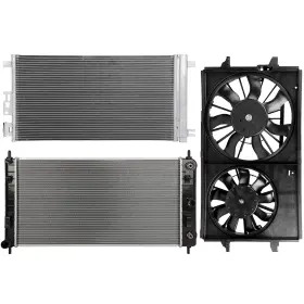 12873997 Newmotor Radiator Condenser Cooling Fan Kit For 08-12 Chevrolet Malibu 06-10 Pontiac G6