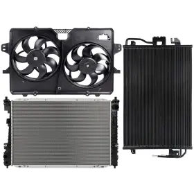 12873998 Newmotor Radiator Condenser Cooling Fan Kit For 2008-12 Ford Escape 2008-11 Mazda Tribute