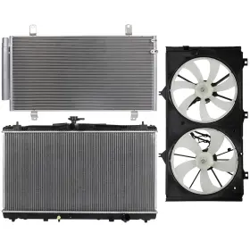 12884722 Newmotor Radiator Condenser Cooling Fan Kit For Toyota 2013-2018 Avalon 2012-2017 Camry