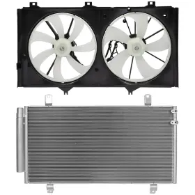 13015506 Newmotor Condenser Cooling Fan Kit For 2013-2017 Lexus Es350 2012-2017 Toyota Camry
