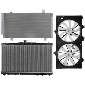 13058245 Newmotor Radiator Condenser Cooling Fan Kit For 4cyl Toyota Camry 2012-2015 2016 2017