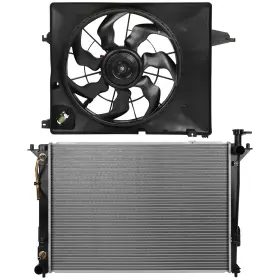 13086206 Newmotor Radiator Cooling Fan Kit For 2010-2012 Hyundai Santa Fe 2011-2013 Kia Sorento