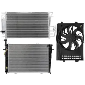 13086223 Newmotor Radiator Condenser Cooling Fan Kit For 2005-2009 Hyundai Tucson