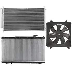13086224 Newmotor Radiator Condenser Cooling Fan Kit For 2013-2017 Honda Accord 3.5l