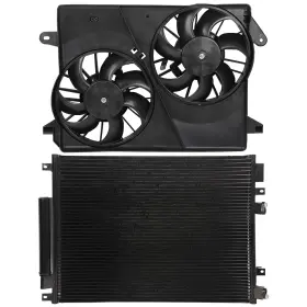 13121388 Newmotor Ac Condenser Cooling Fan Kit For 2008-10 Dodge Challenger 2005-10 Chrysler 300