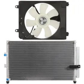 13497451 Newmotor Ac Condenser Cooling Fan Kit For Honda Civic Hybrid Sedan 4-door 1.3l 2006-2011