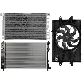 12874002 Newmotor-whole Electric Radiator Condenser Cooling Fan Kit For 2016-2017 Chevrolet Equinox 2.4l