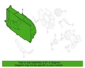 21476-ez30a Nissan 21476-ez31a Oem 2017-2019 Titan Upper Engine Radiator Cooling Fan Shroud #2