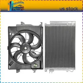 Partsmarkets Pmt848252s01 For 2012-2013 Hyundai Accent 2012-2017 Kia Rio A/c Cooling Fan And Condenser Kit
