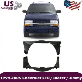 9606296 Perfect Fit New Upper And Lower Radiator Fan Shroud For 1994-05 Chevrolet S10 / Blazer Jimmy