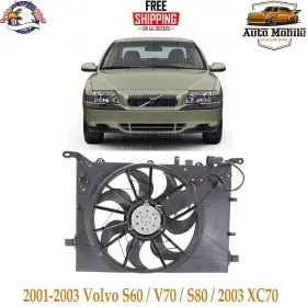 Vo3115109 Perfect Fit Radiator Fan Cooling Assembly For 2001-2003 Volvo S60 / V70 S80 2003 Xc70