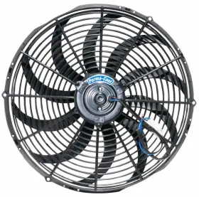 18126 Perma-cool 16 Electric Fan Chrome With Black Blades