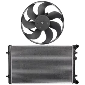 12866084 Pickoor Electric Radiator Cooling Fan For Volkswagen Golf Jetta 1999 2000-2005