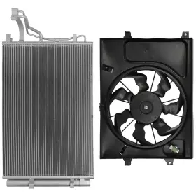 12900200 Pickoor Aluminum Electric Ac Condenser Cooling Fan Kit For Kia Soul 2014-2016