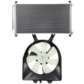 12900203 Pickoor Electric Ac Condenser Cooling Fan Kit For Honda Odyssey 2005-2010