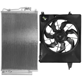 12900205 Pickoor Electric Ac Condenser Cooling Fan Kit For Hyundai Santa Fe 2010-2012