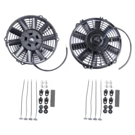 12935502 Pickoor Radiator Condenser Cooling Fan 9 Inch For Ford F-250 F-350 Super Duty