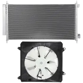 Pickoor 13653140 Electric Ac Condenser Cooling Fan Kit For Honda Accord 2008 2009 2010 2011 2012