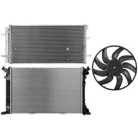 13703455 Pickoor Electric Radiator Condenser Cooling Fan Kit For Audi A5 2 2010 2011 2012-2014