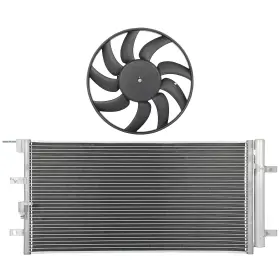 13703458 Pickoor Electric Ac Condenser Cooling Fan Kit For Audi Q5 2009 2010 2011 2012 2013-2017