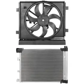 Pickoor 13705385 Electric Ac Condenser Cooling Fan Kit For Nissan Sentra 2013 2014 2015 2016-2018