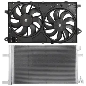 13707326 Pickoor Electric Ac Condenser Cooling Fan Kit For Buick Lacrosse 2011 2012 2013 2014-16