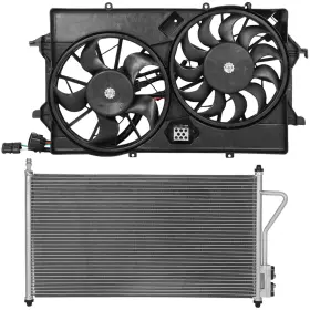 13707328 Pickoor Electric Ac Condenser Cooling Fan Kit For Ford Focus 2.0l 2.3l 2005 2006 2007