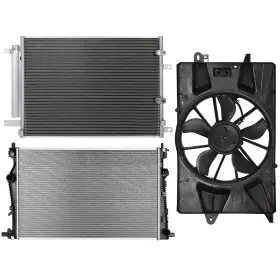 13707372 Pickoor Electric Radiator Condenser Cooling Fan Kit For Chrysler 200 3.6l 2015 2016 2017