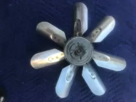 9784546 Pontiac 1966-1969 V8 7 Blade Aluminum Clutch Fan 19.5 Inch Gto Firebird 389 400 Used