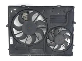 3-136-613-284 Porsche Engine Radiator Cooling Fan Motor With Shroud For 05-10 Cayenne 3.2l 3.6l