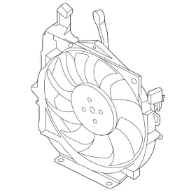 9j1-121-203-d Porsche Genuine Fan And Motor