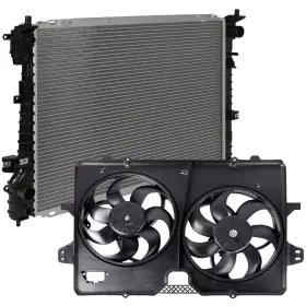 Quickfitauto 13637977 Front Radiator Cooling Fan Kit For 2008 2009 2011 Mercury Mariner 3.0l