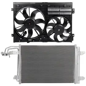13643255 Quickfitauto Electric Ac Condenser Cooling Fan Kit For 2008 2009 2010-2015 Audi Tt Quattro