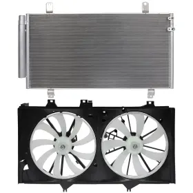 13643299 Quickfitauto Electric Ac Condenser Cooling Fan Kit 12v For 2012-2016 2017 Toyota Camry