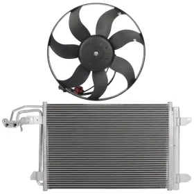 13646042 Quickfitauto Electric Ac Condenser Cooling Fan Kit For 2007-2016 Volkswagen Eos 06-13 Audi A3