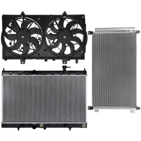 13647935 Quickfitauto For 2014-2016 2017 2018 Nissan Rogue Electric Radiator Condenser Cooling Fan Kit