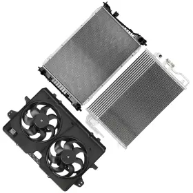 13647952 Quickfitauto Radiator Condenser Cooling Fan Kit 12v For 2009 2010 2011 Mercury Mariner