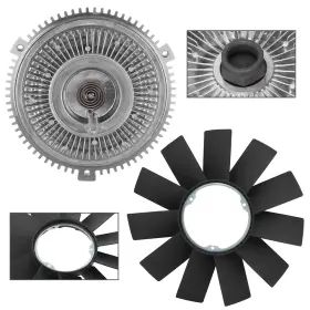 13651306 Quickfitauto Radiator Condenser Cooling Fan Assembly For 2001-2006 Bmw 330ci 2000 328ci