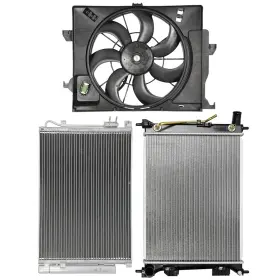 Quickfitauto 13659782 Electric Radiator Condenser Cooling Fan Kit For 2012-2013 Hyundai Accent