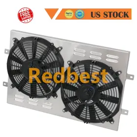 Ae583 Redbest Aluminum Radiator Shroud 2 12 Inch Fan For 1972-1986 1985 84 Jeep Cj5 Cj6 Cj7 5.0l V8