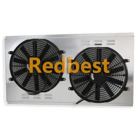 Dpi1520 Redbest Aluminum Shroud 2 14 Inch Fans For 1994-2000 Chevy Gmc C/k 1500 2500 3500 V8 V6 L6