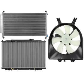 12777116 Refitting Electric Radiator Condenser Cooling Fan Kit For 2005 Honda Odyssey 2006-2010