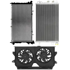 12777241 Refitting Electric Radiator Condenser Cooling Fan Kit For 2005 2006 Dodge Caravan 2007