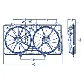 Id0019aa0297r00 Replacement For Toyota Camry 11 Radiator Cooling Dual Fan Shroud Assembly